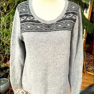 Toad & co. Company womens lambs wool sweater fair isle size large shirt